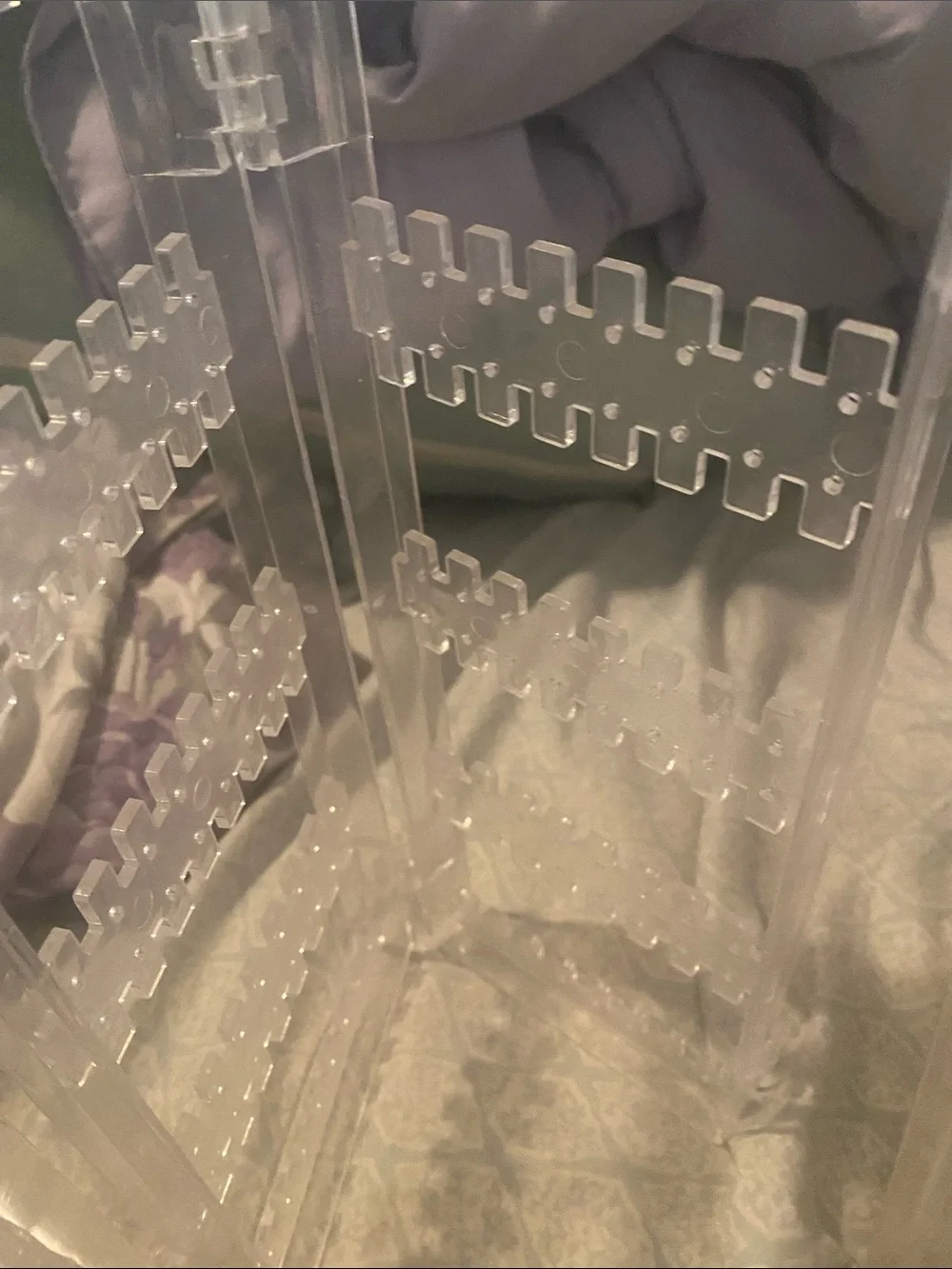 Clear Plastic Storage earrings Organizer Tray Set - Transparent